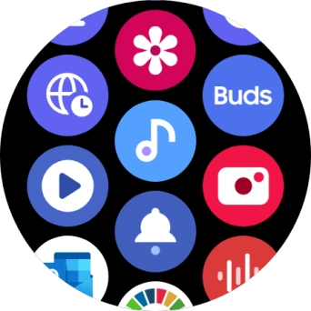Press the music player icon. Press the music player icon.