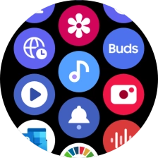 Press the music player icon. Press the music player icon.