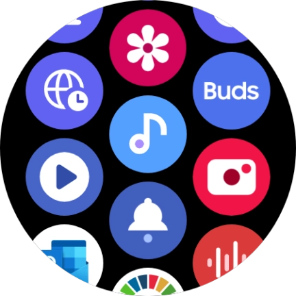 Press the music player icon. Press the music player icon.