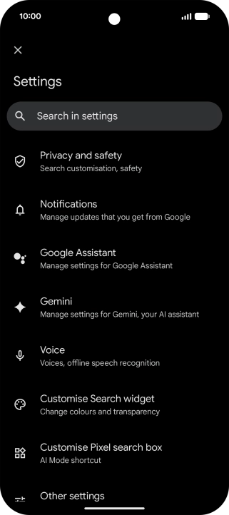 Press Google Assistant. Press Google Assistant.