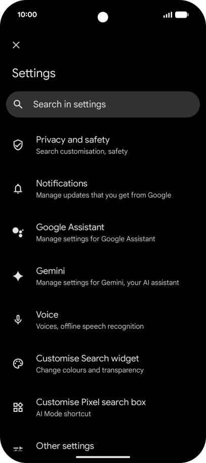 Press Google Assistant. Press Google Assistant.