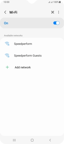 Press the required Wi-Fi network.