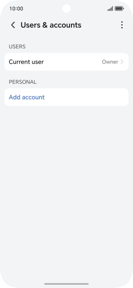 Press Add account.