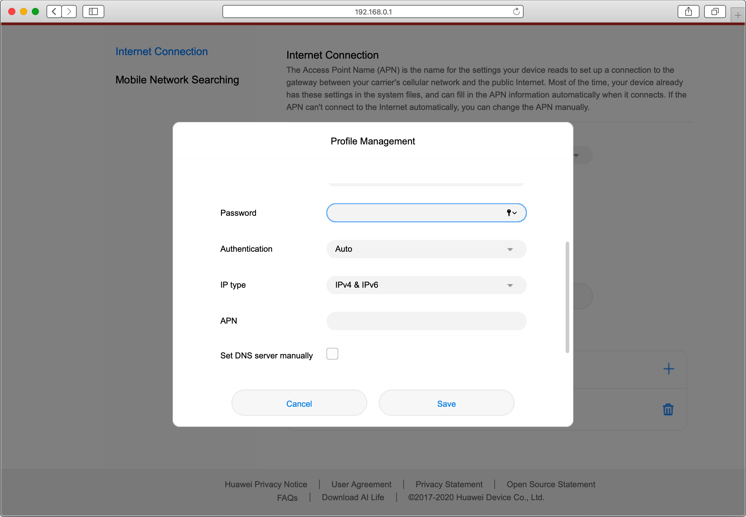 Click the drop down list next to 