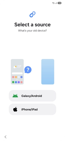 Press the required setting and follow the instructions on the screen to transfer the content from another phone. Press the required setting and follow the instructions on the screen to transfer the content from another phone.