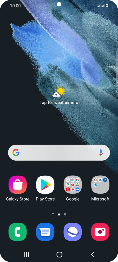 The battery charging icon shows that the battery is charging.