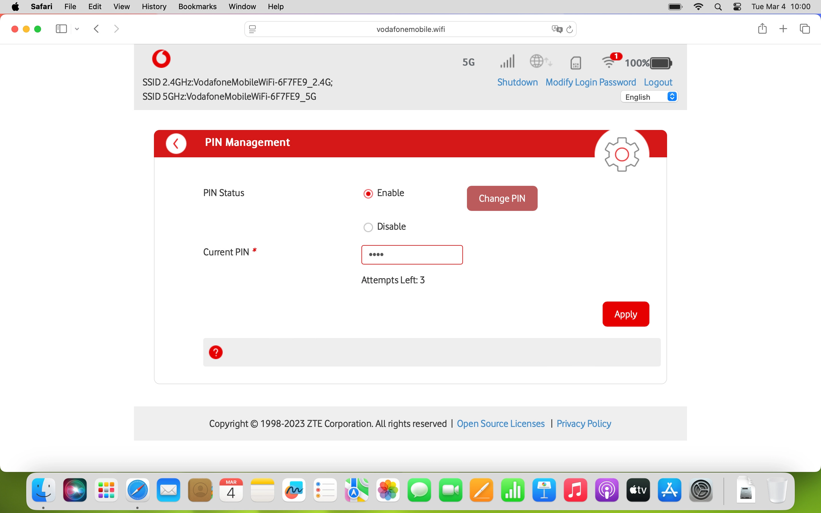 Click Apply.