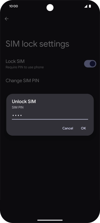 Key in your PIN and press OK.