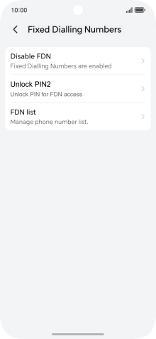 Press Disable FDN.