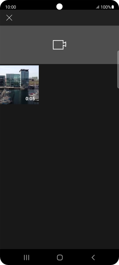 Press the required video clip. Press the required video clip.