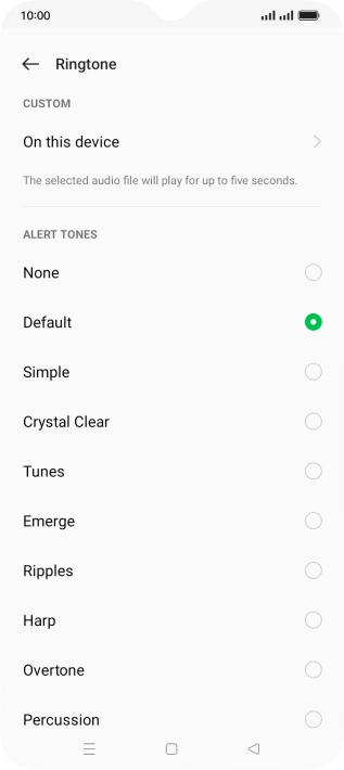Press the required message tones to hear them. Press the required message tones to hear them.