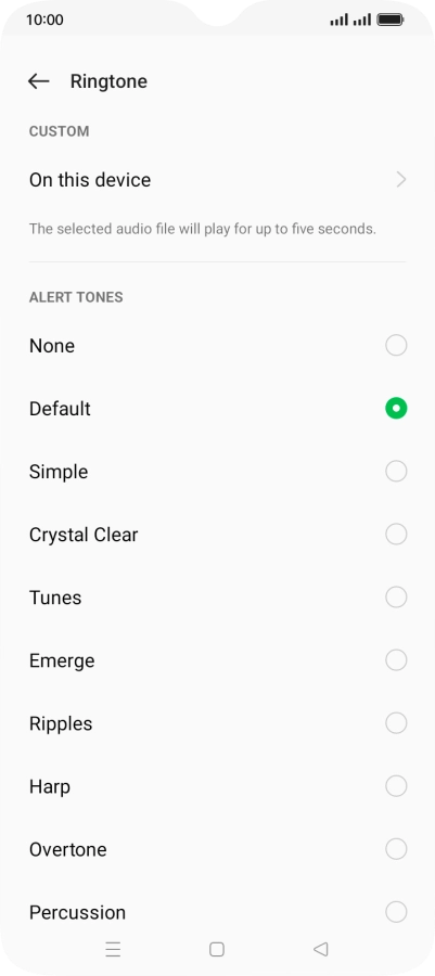 Press the required message tones to hear them. Press the required message tones to hear them.