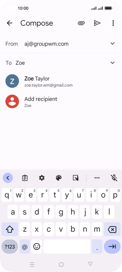 Press the required contact.