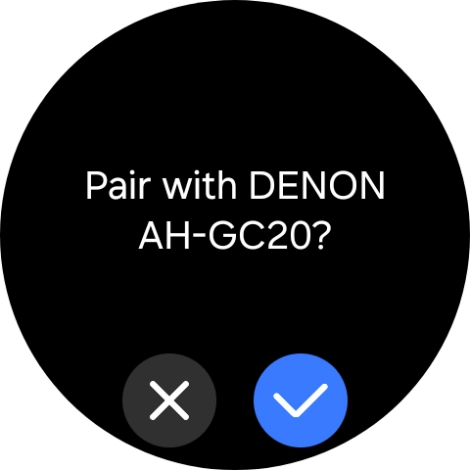 Press the confirm icon.