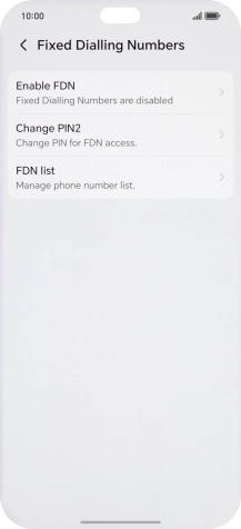 Press Enable FDN. Press Enable FDN.