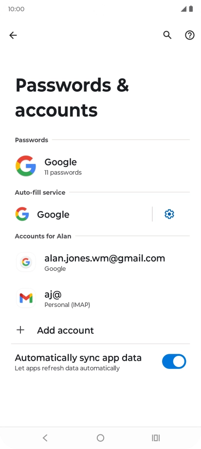 Press the indicator next to 