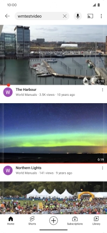 Press the required video clip. Press the required video clip.