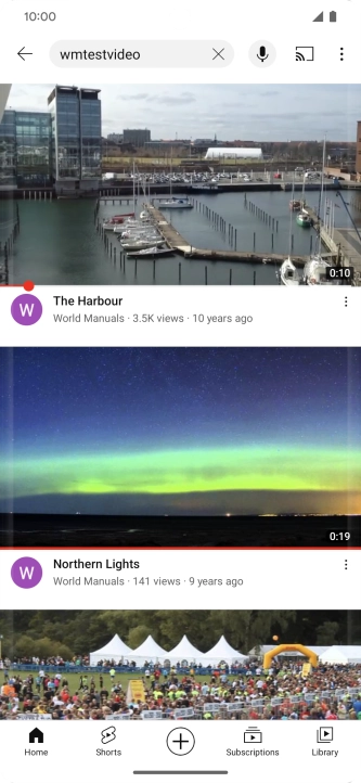 Press the required video clip. Press the required video clip.