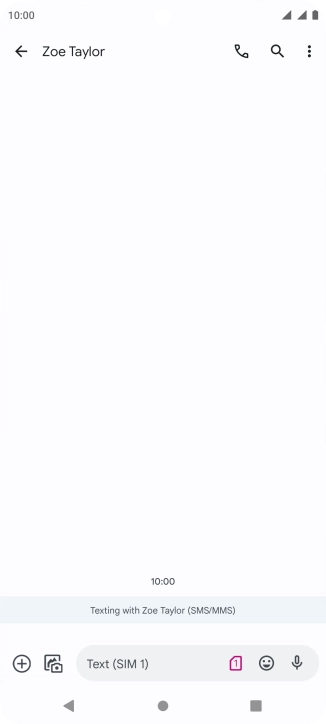Press the text input field and write the text for your picture message.