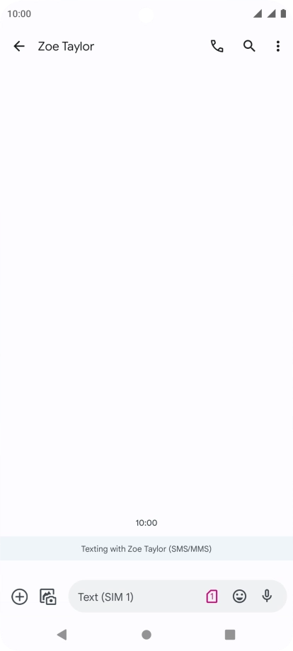 Press the text input field and write the text for your picture message.