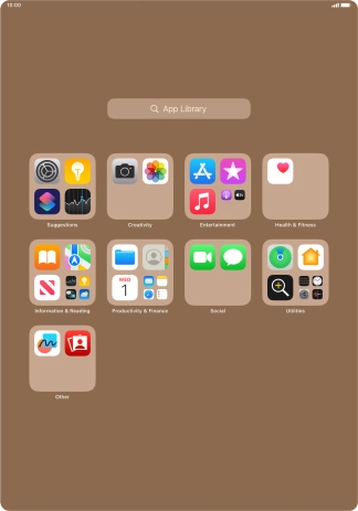 Press the required app. Press the required app.