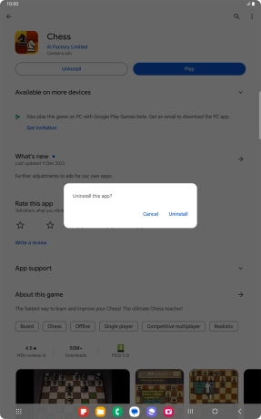 Press Uninstall.