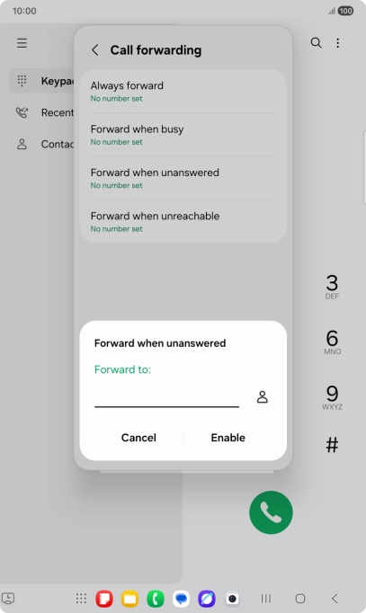 Key in +447836121121 and press Enable. Key in +447836121121 and press Enable.