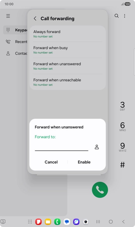 Key in +447836121121 and press Enable. Key in +447836121121 and press Enable.
