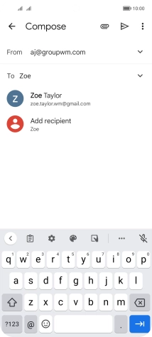 Press the required contact. Press the required contact.