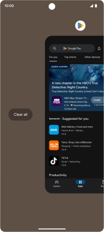Press Clear all.