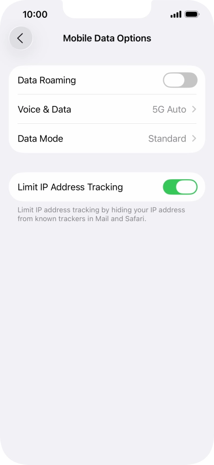 Press Data Mode.