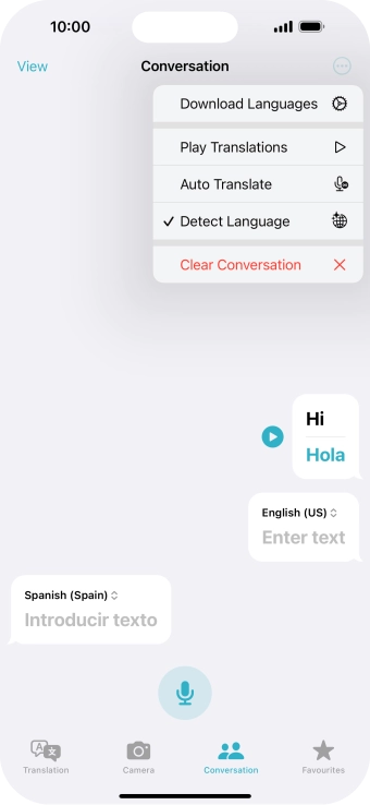 Press Clear Conversation. Press Clear Conversation.