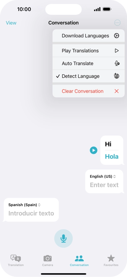 Press Clear Conversation. Press Clear Conversation.