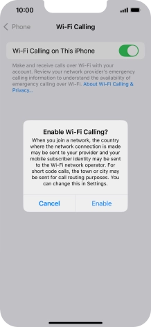 If you turn on the function, press Enable. If you turn on the function, press Enable.
