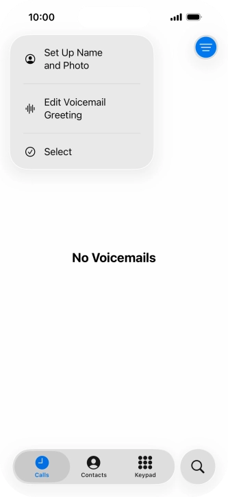 Press Edit Voicemail Greeting. Press Edit Voicemail Greeting.