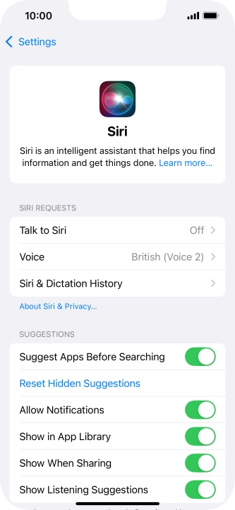Press Talk to Siri.