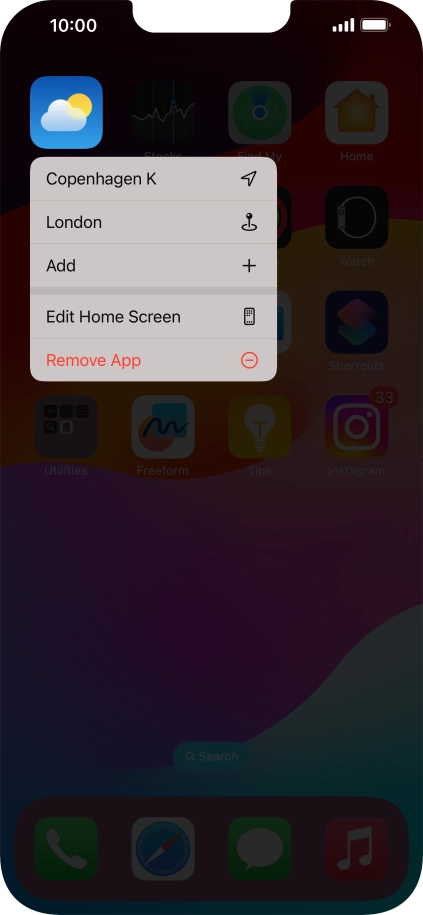 Press Remove App.