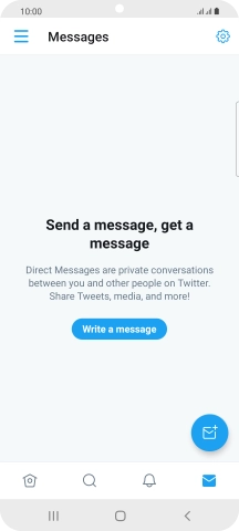 Press the new message icon. Press the new message icon.