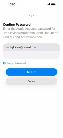 Key in the password for your Apple Account and press Turn Off. Wait a moment while the factory default settings are restored. Follow the instructions on the screen to set up your phone and prepare it for use. Key in the password for your Apple Account and press Turn Off. Wait a moment while the factory default settings are restored. Follow the instructions on the screen to set up your phone and prepare it for use.