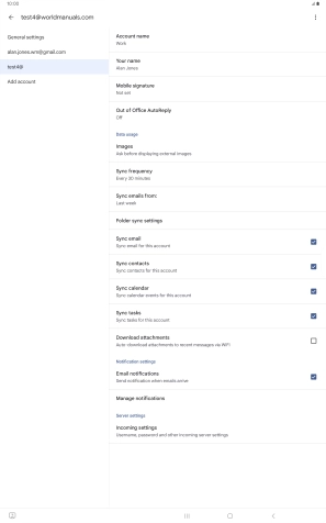 Press Account name and key in the required name. Press Account name and key in the required name.