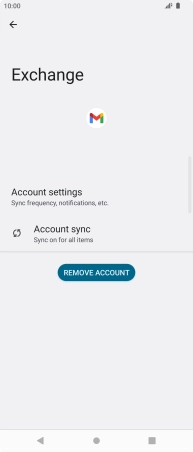 Press REMOVE ACCOUNT. Press REMOVE ACCOUNT.