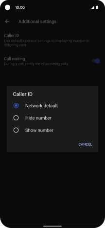 Press Show number to turn on caller identification.