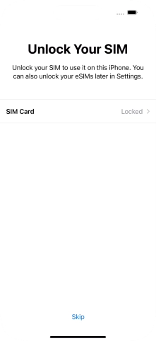 Press SIM Card. Press SIM Card.