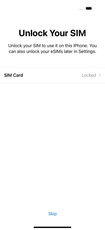 Press SIM Card. Press SIM Card.