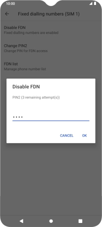 Key in your PIN2 and press OK. The default PIN2 is 1111. Key in your PIN2 and press OK. The default PIN2 is 1111.