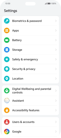 Press Accessibility features.
