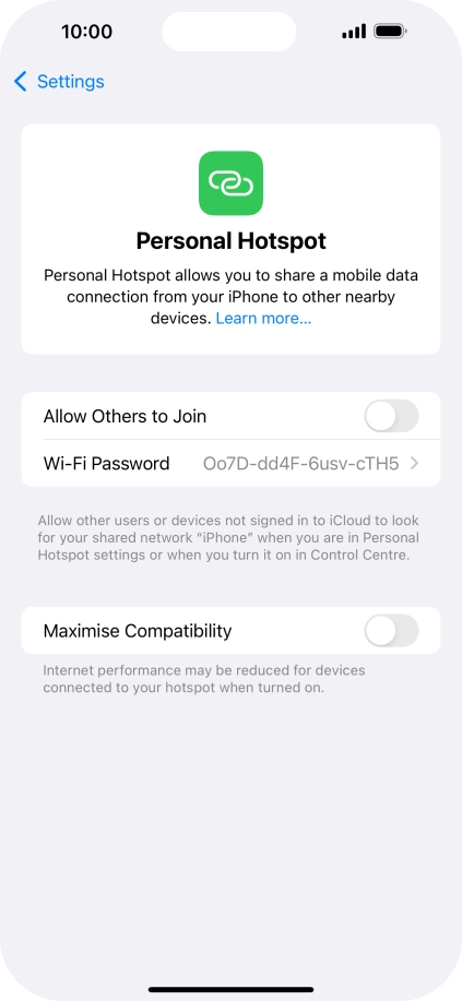 Press Wi-Fi Password and key in the required password. Press Wi-Fi Password and key in the required password.