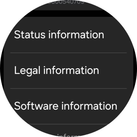 Press Status information.