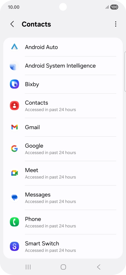 Press the required app. Press the required app.