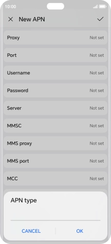 Key in default and press OK. Key in default and press OK.